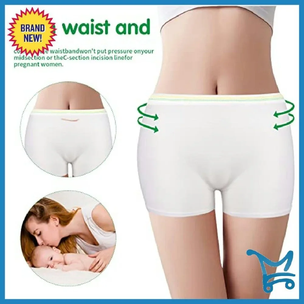 12 Pack Mesh Postpartum Underwear S/M Washable Breathable Hospital Recovery